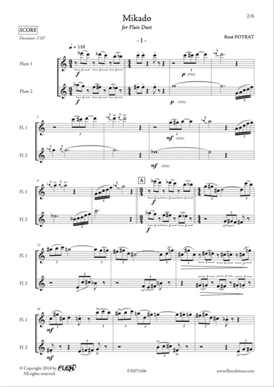 Mikado Mikado Flute Duet scores gallery preview page 2