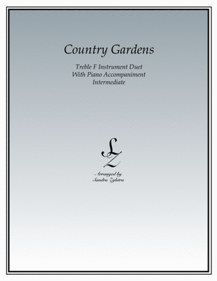 Country Gardens (treble F instrument duet)