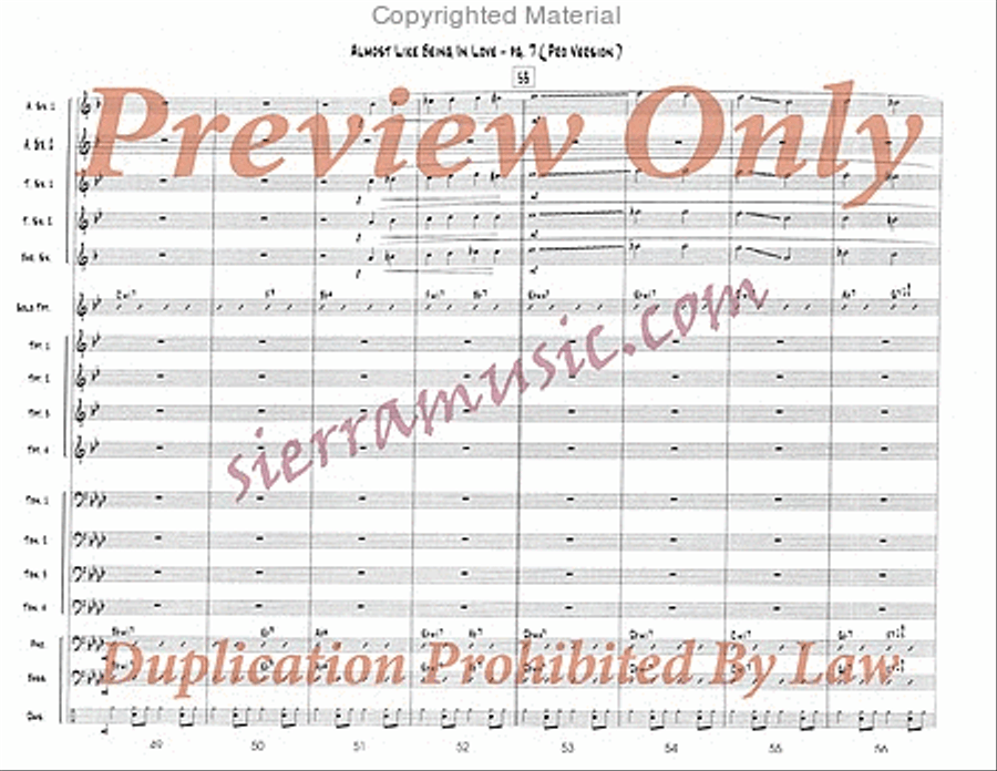 Almost Like Being in Love (Pro) Big Band scores gallery preview page 8