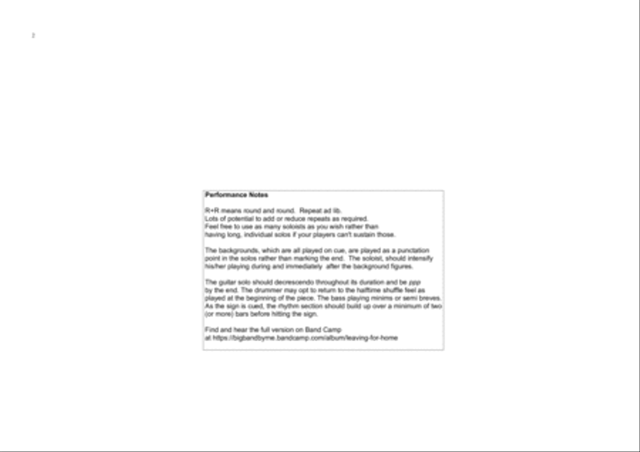 Leaving For Home Jazz Ensemble scores gallery preview page 2