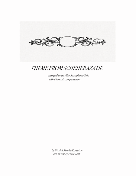 Scheherazade (Movement III) for Solo Alto Saxophone and Piano image number null