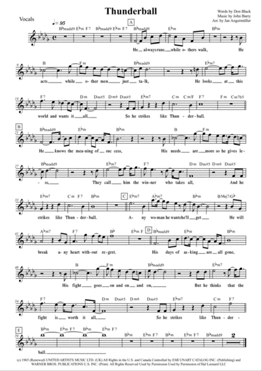 Thunderball Small Ensemble scores gallery preview page 1