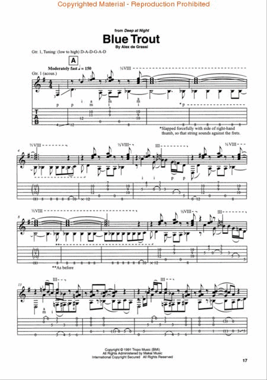 Best of Alex De Grassi Guitar Tablature scores gallery preview page 3