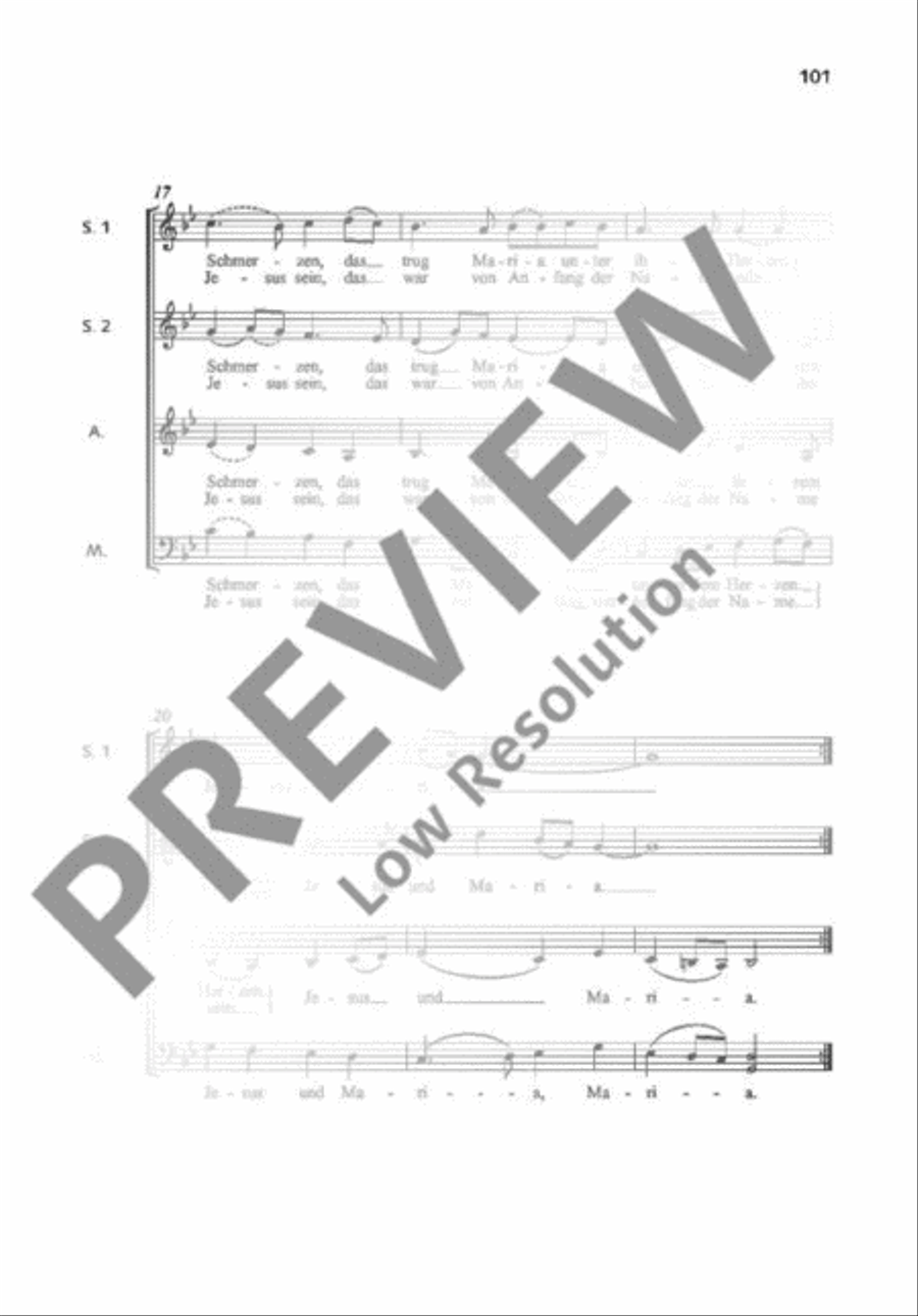 Maria durch ein Dornwald ging Mixed Choir scores gallery preview page 4
