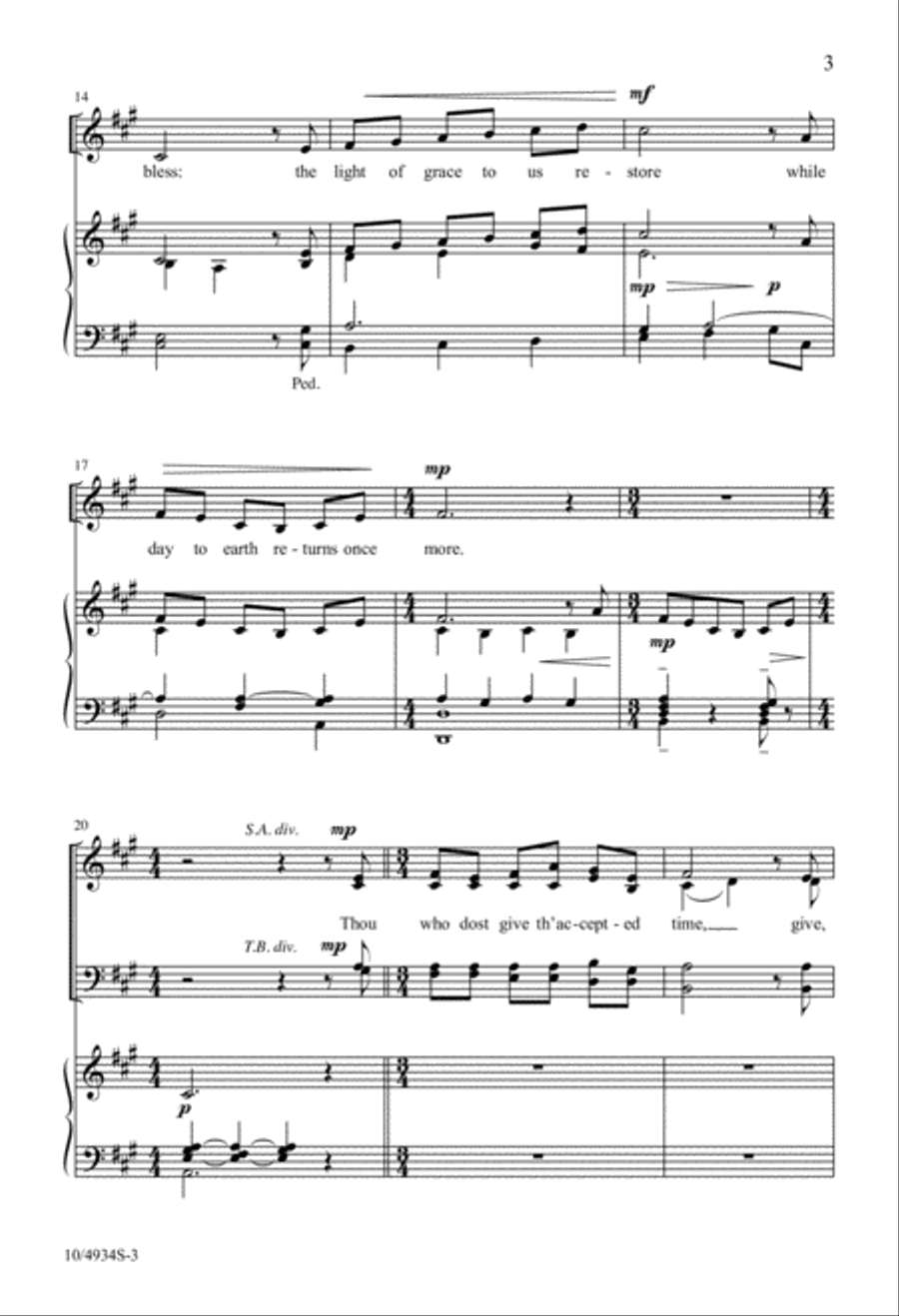 Now Christ, Thou Sun of Righteousness 4-Part scores gallery preview page 3