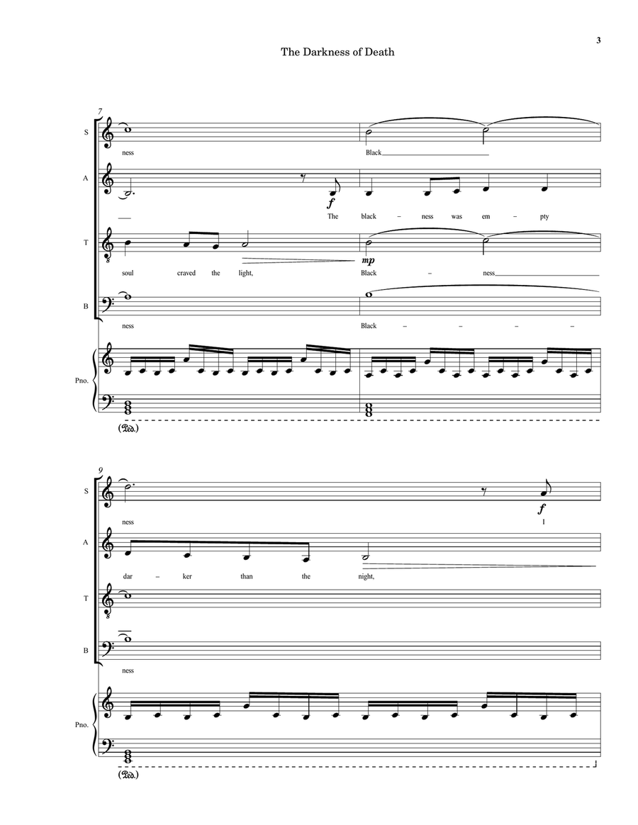The Darkness of Death 4-Part scores gallery preview page 3