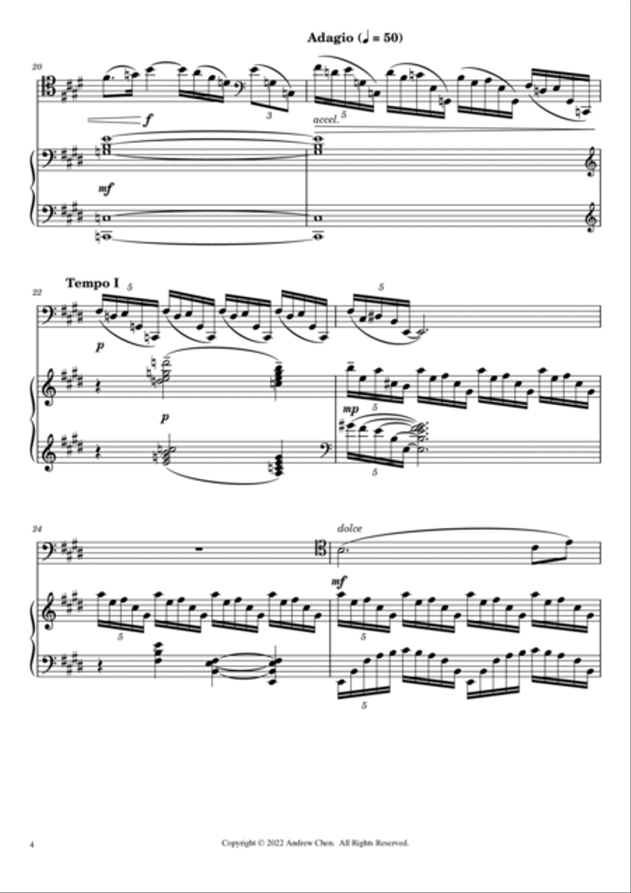 Awakenings - Rhapsody for Cello and Piano Piano scores gallery preview page 4
