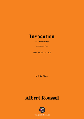 Book cover for A. Roussel-Invocation,Op.8 No.2,in B flat Major