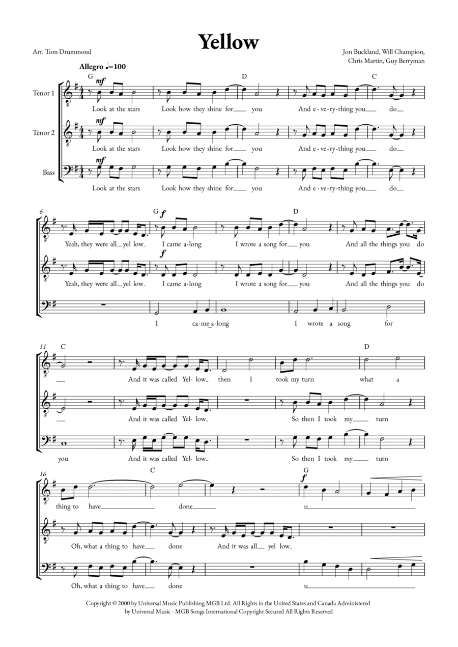 Yellow TB scores gallery preview page 1
