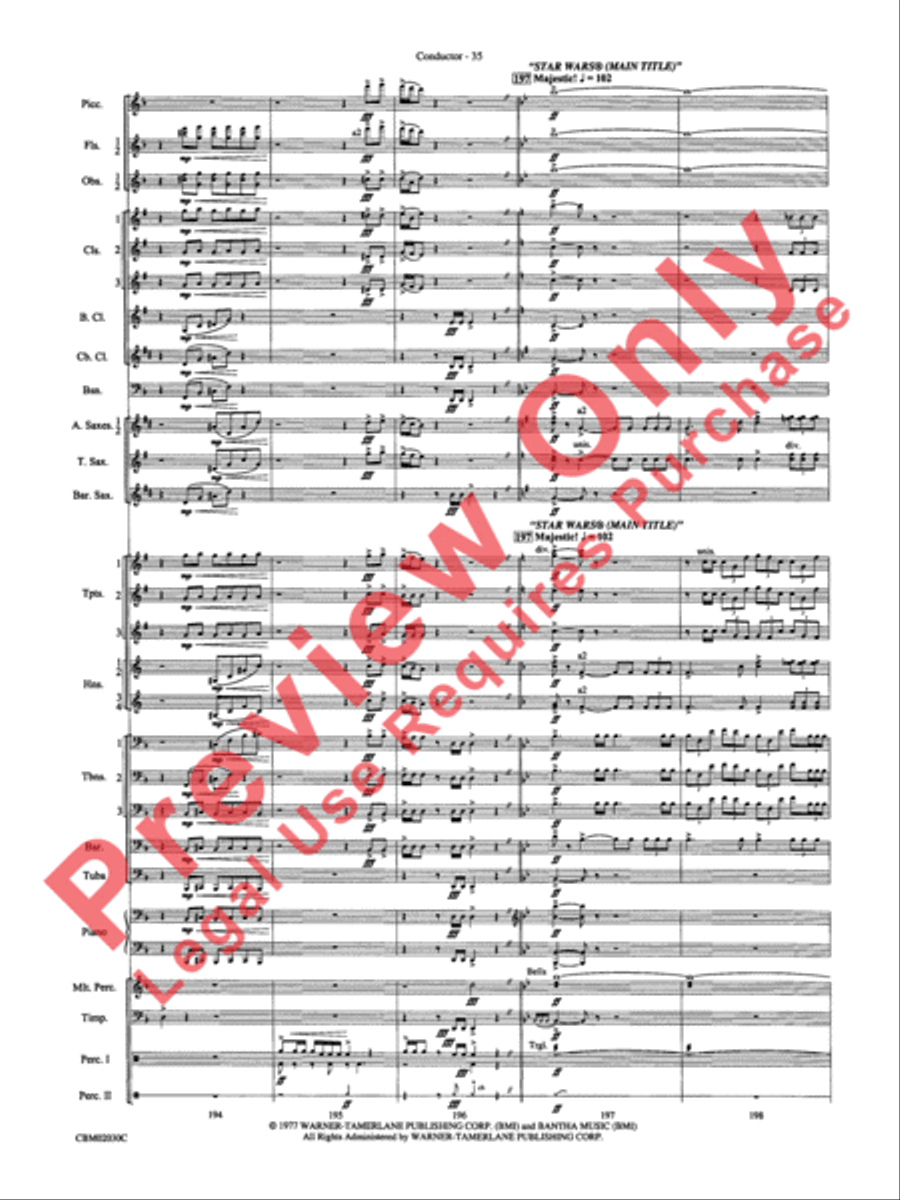 John Williams: Fantasy of Flight (Medley) Concert Band scores gallery preview page 38