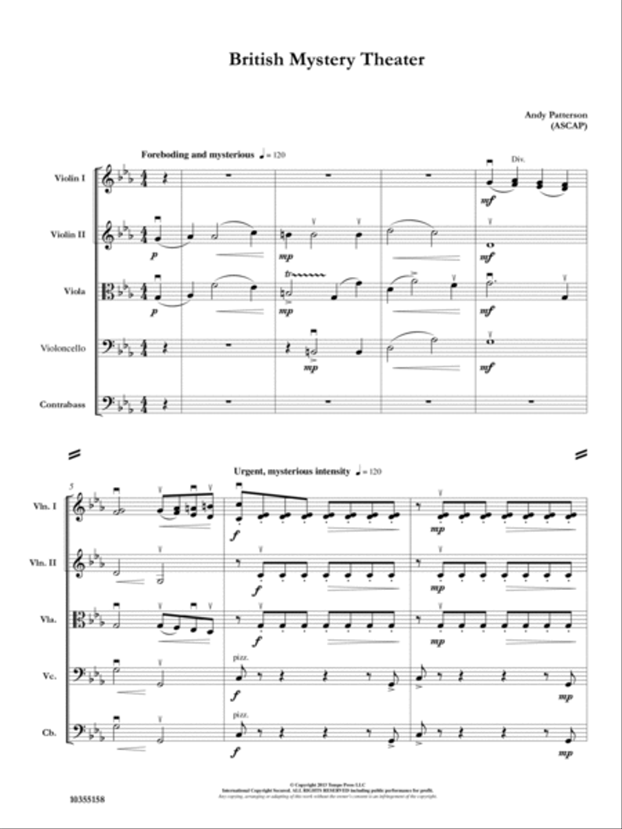 British Mystery Theater Orchestra scores gallery preview page 2