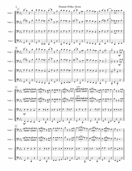 Peanuts Polka - Tuba/Euphonium Quartet image number null
