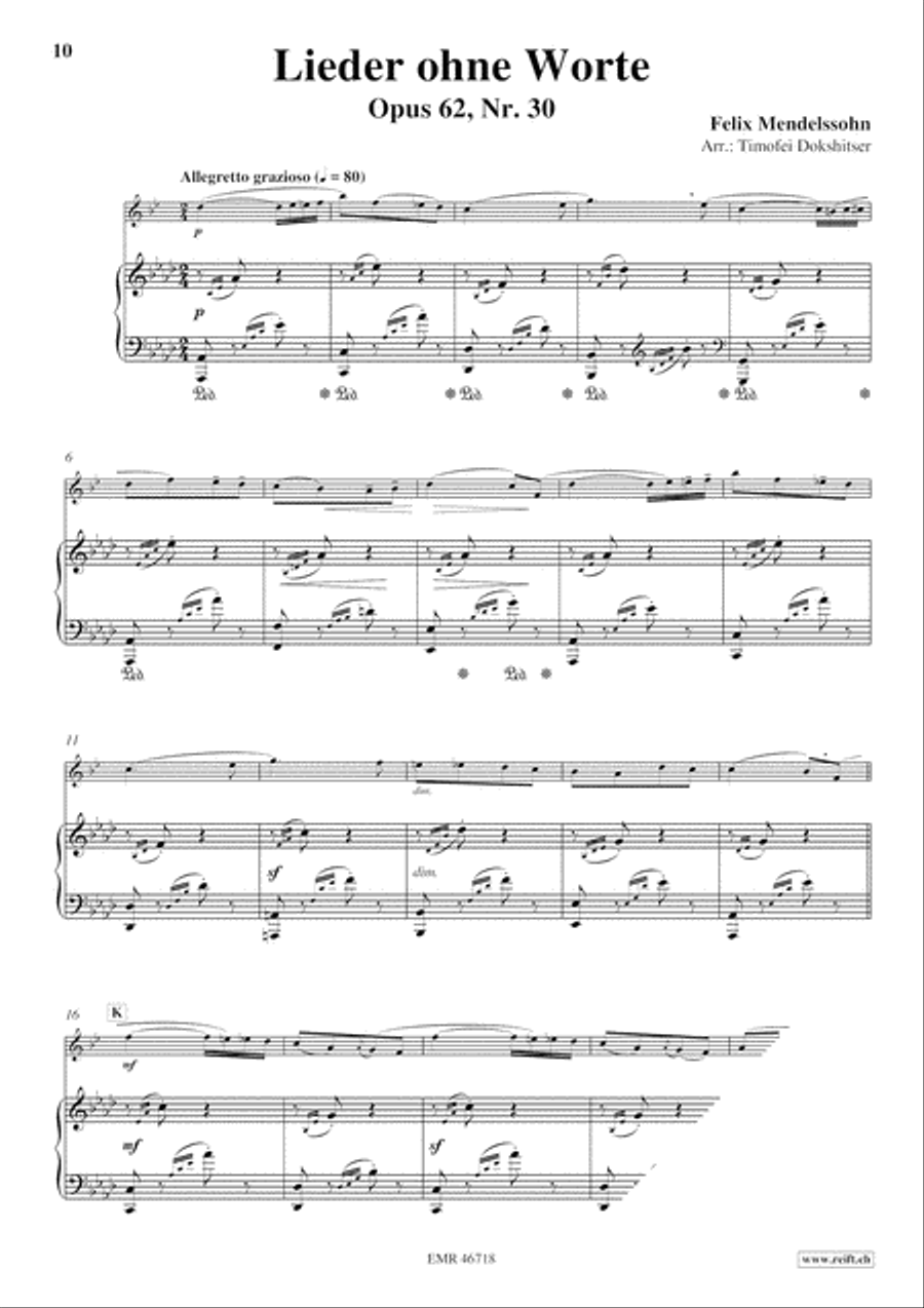 3 Lieder ohne Worte 3 Lieder ohne Worte Voice Solo scores gallery preview page 6