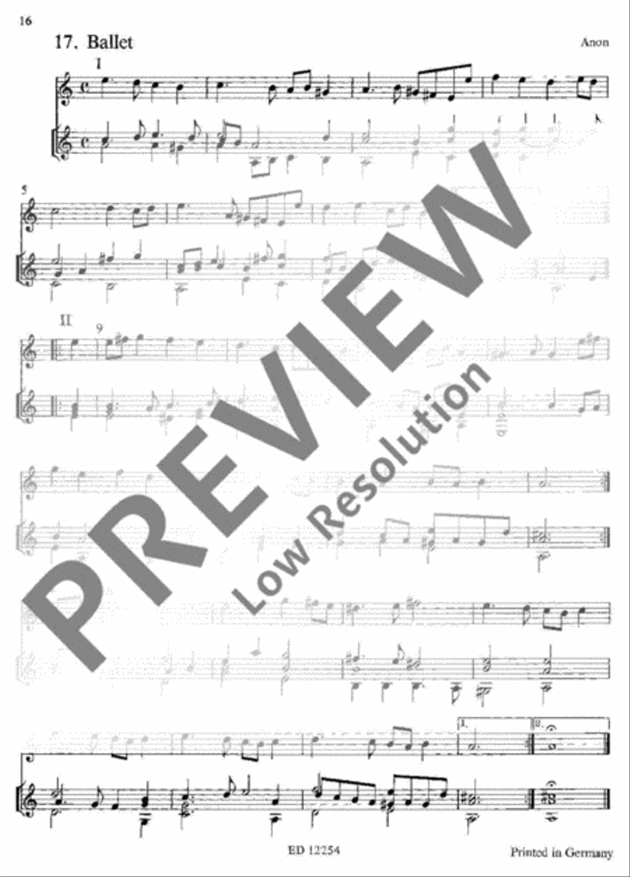 17 Dances Soprano Recorder scores gallery preview page 17