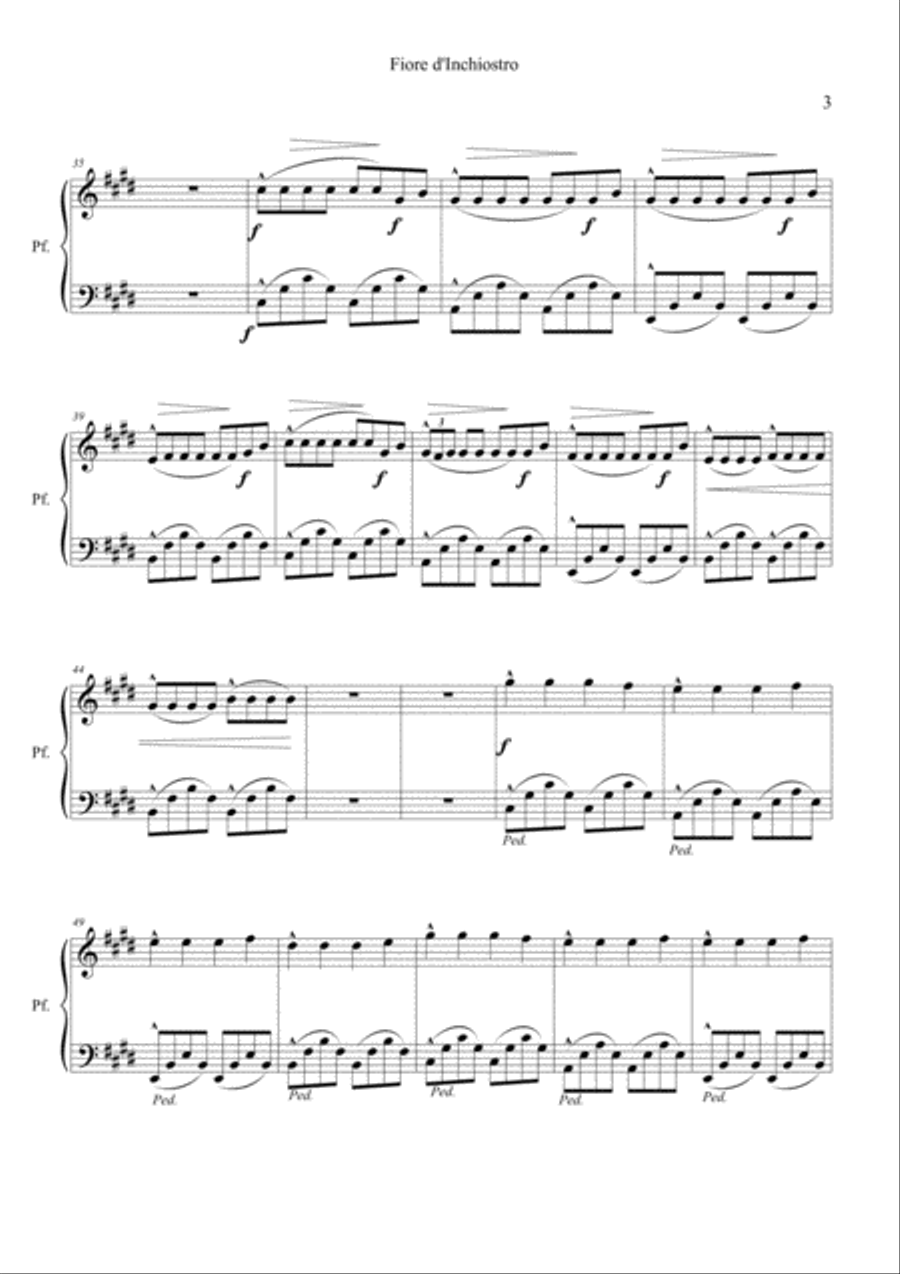 Fiore d'Inchiostro Fiore d'Inchiostro Piano Solo scores gallery preview page 3