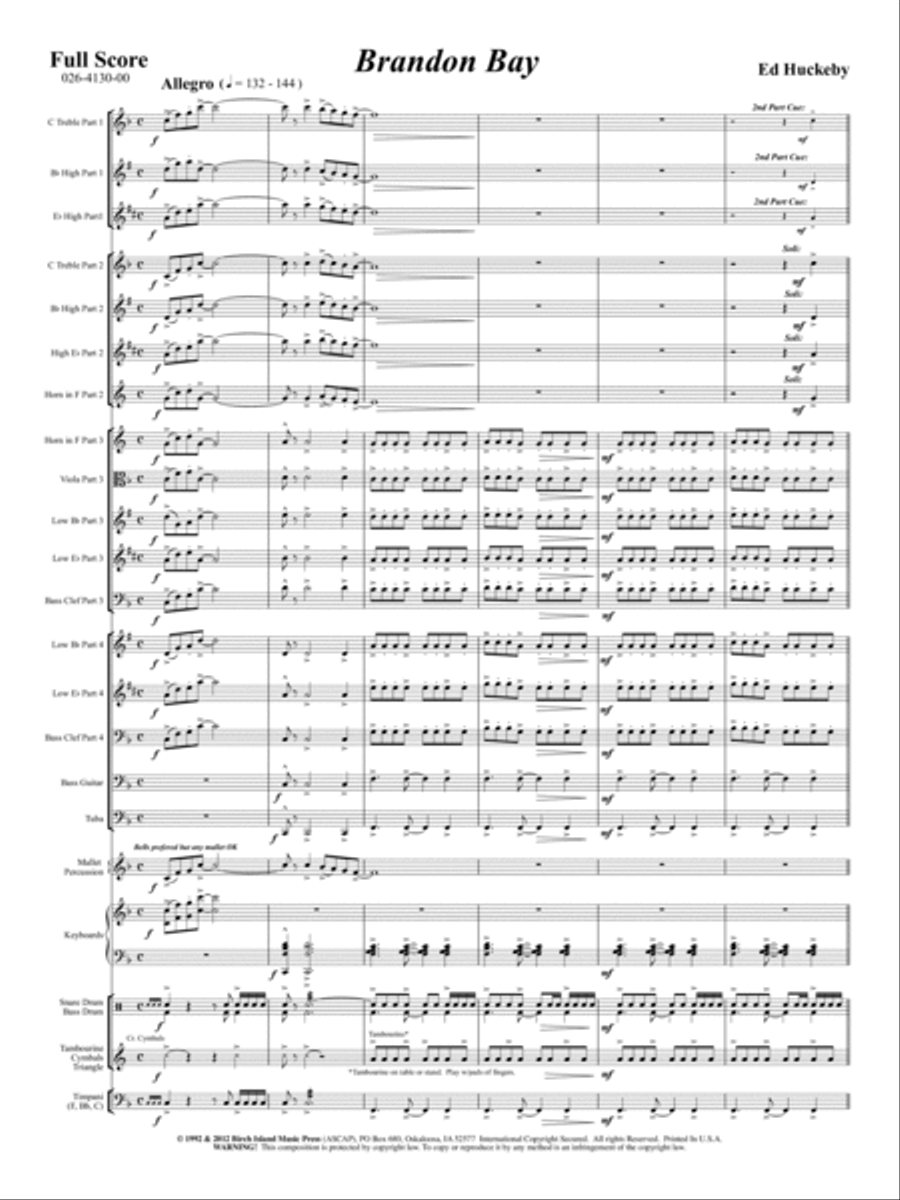 Brandon Bay Brandon Bay Concert Band scores gallery preview page 2