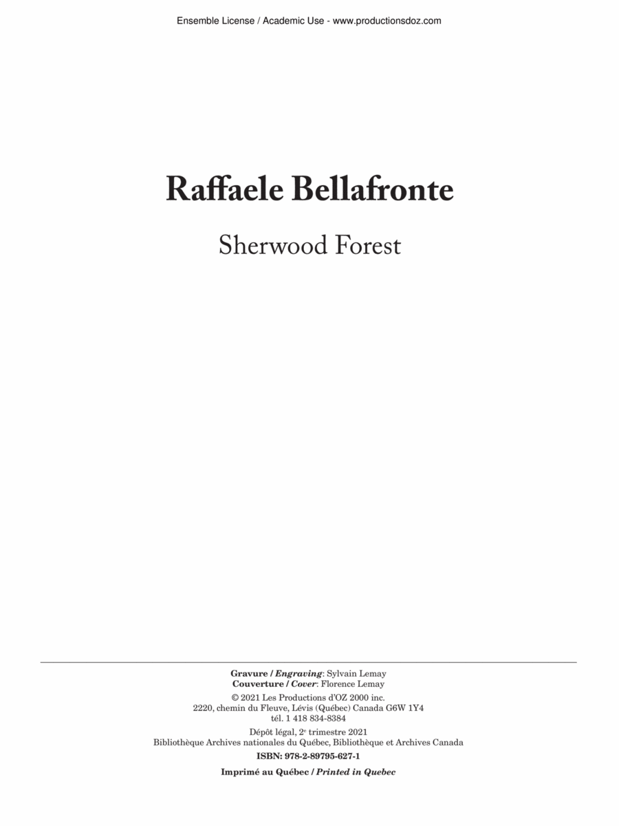 Sherwood Forest Classical Guitar scores gallery preview page 1