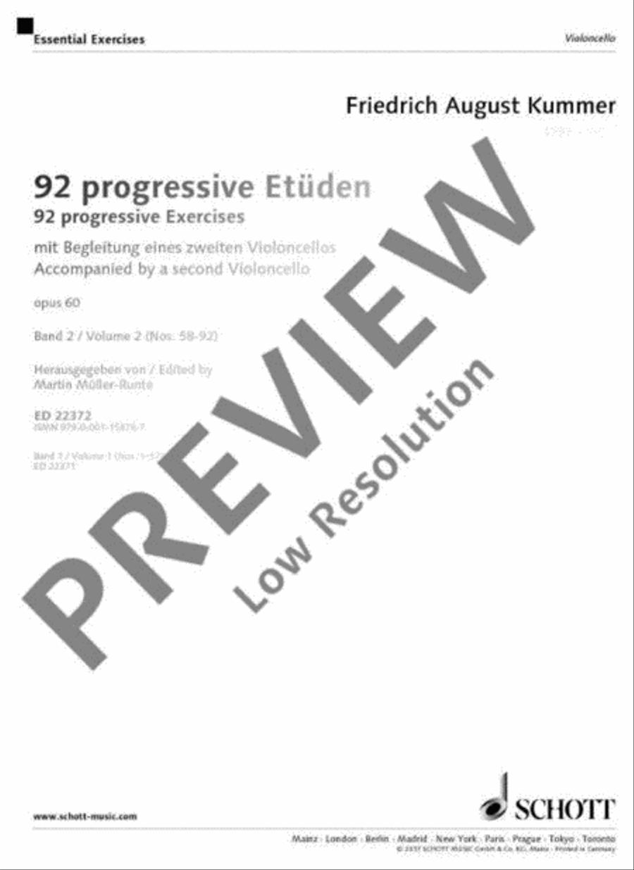 92 Progressives Exercises Cello scores gallery preview page 2