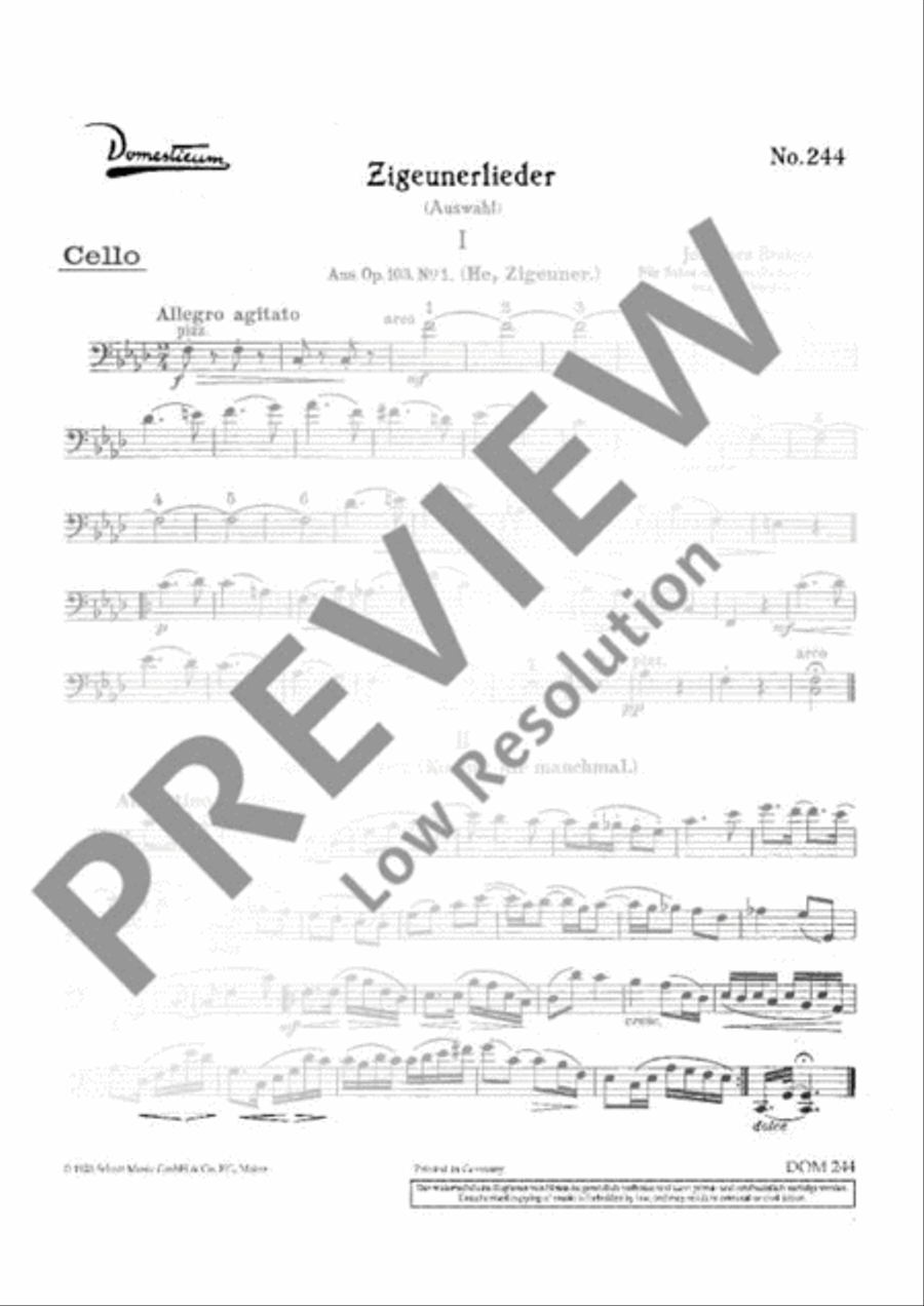Zigeunerlieder Orchestra scores gallery preview page 12