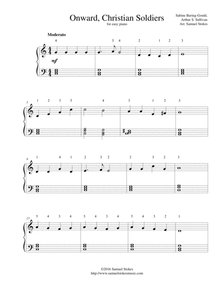 Onward, Christian Soldiers - for easy piano image number null