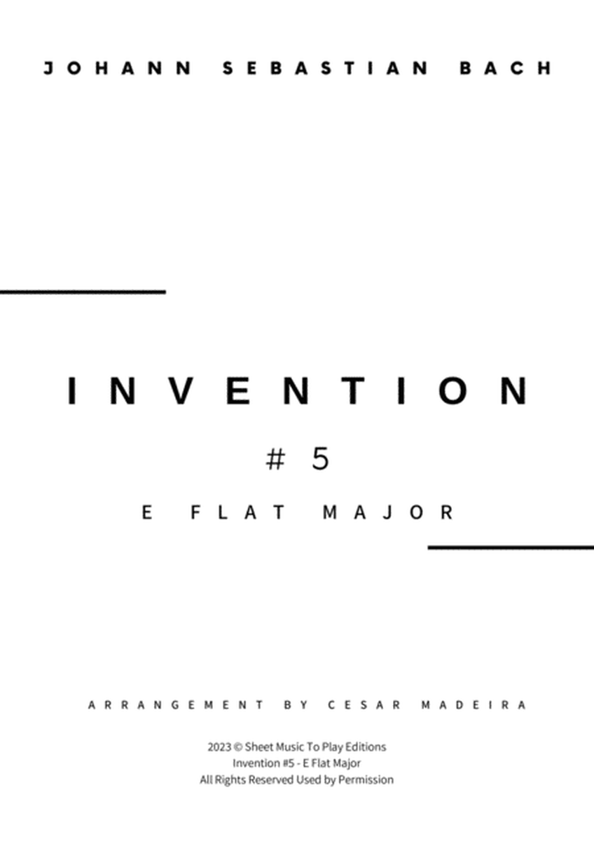 Invention No.5 in Eb Major - Violin and Cello (Full Score and Parts) image number null
