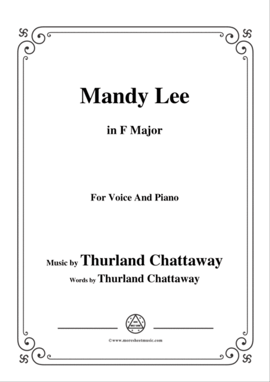 Thurland Chattaway-Mandy Lee,in F Major,for Voice and Piano Voice Solo scores gallery preview page 1