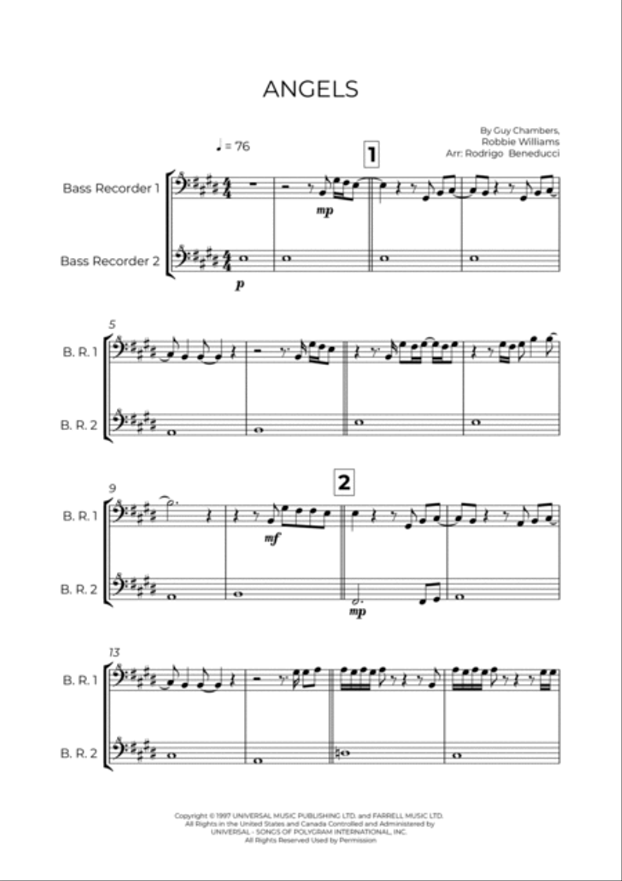 Angels Woodwind Duet scores gallery preview page 2