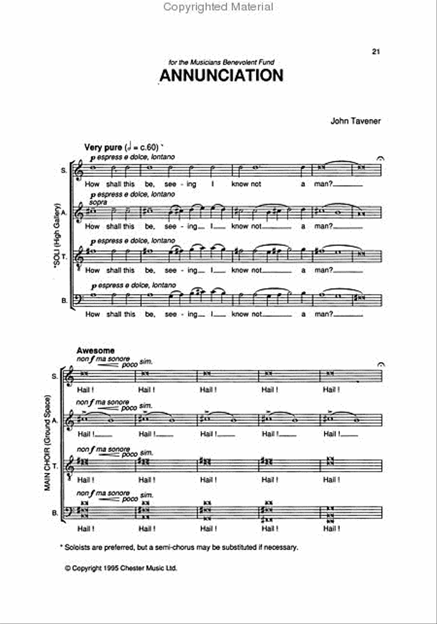 John Tavener - Choral Collection 4-Part scores gallery preview page 4