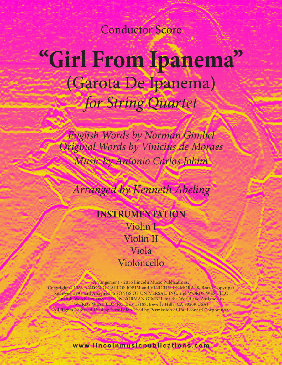 The Girl From Ipanema (Garota De Ipanema) String Quartet scores gallery preview page 1