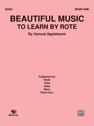 Book cover for Beautiful Music to Learn by Rote, Book 1