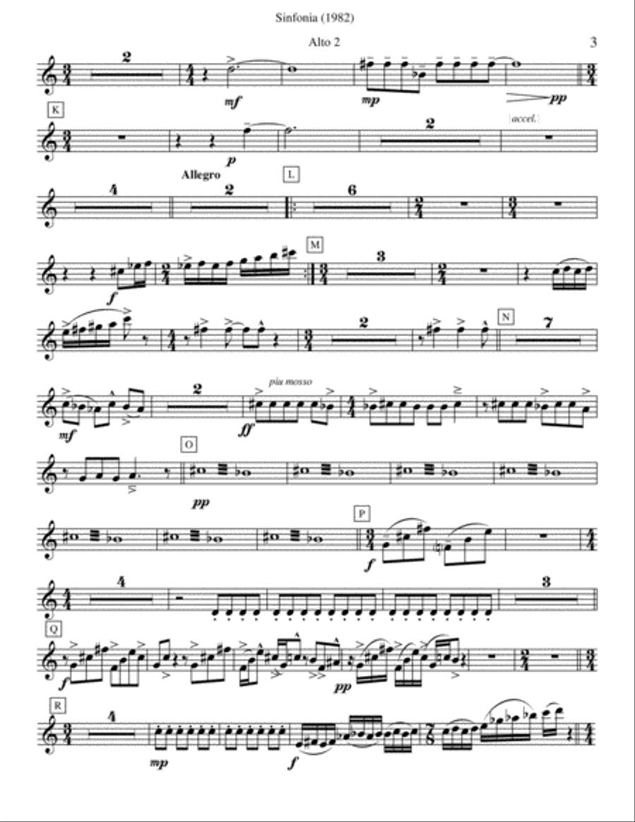 SINFONIA FOR SAXOPHONES SINFONIA FOR SAXOPHONES Woodwind Quartet scores gallery preview page 3