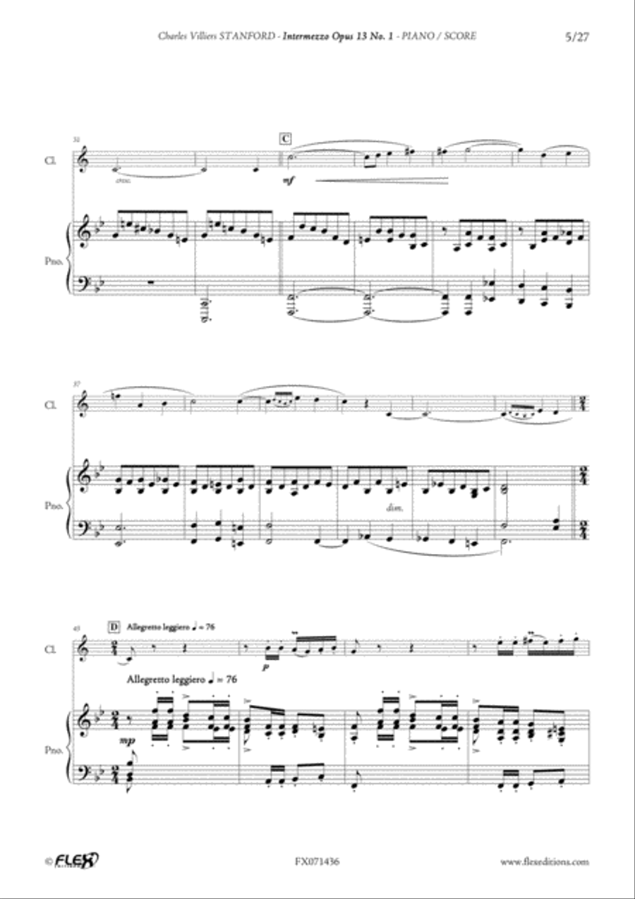 3 Intermezzi Opus 13 3 Intermezzi Opus 13 B-Flat Clarinet scores gallery preview page 5