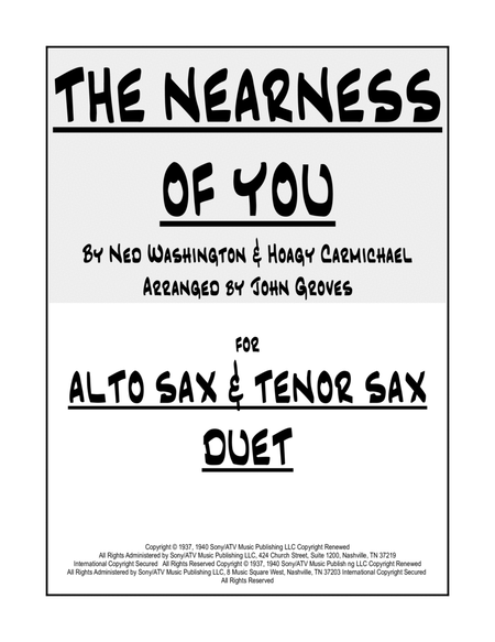 The Nearness Of You image number null