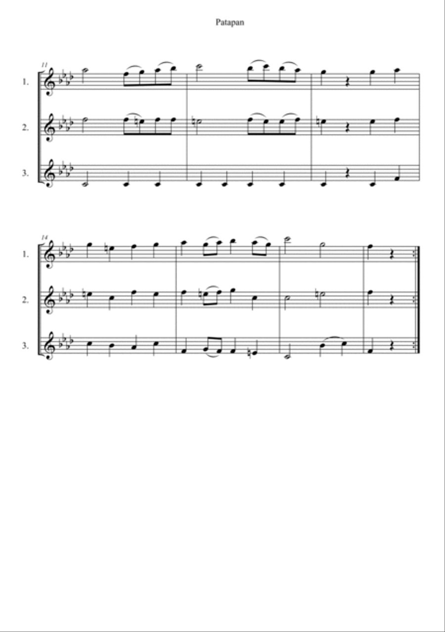 Patapan Patapan Woodwind Trio scores gallery preview page 2