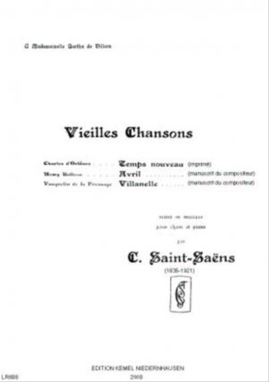 Vieilles chansons Vieilles chansons Voice Solo scores gallery preview page 1