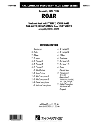 Book cover for Roar - Conductor Score (Full Score)