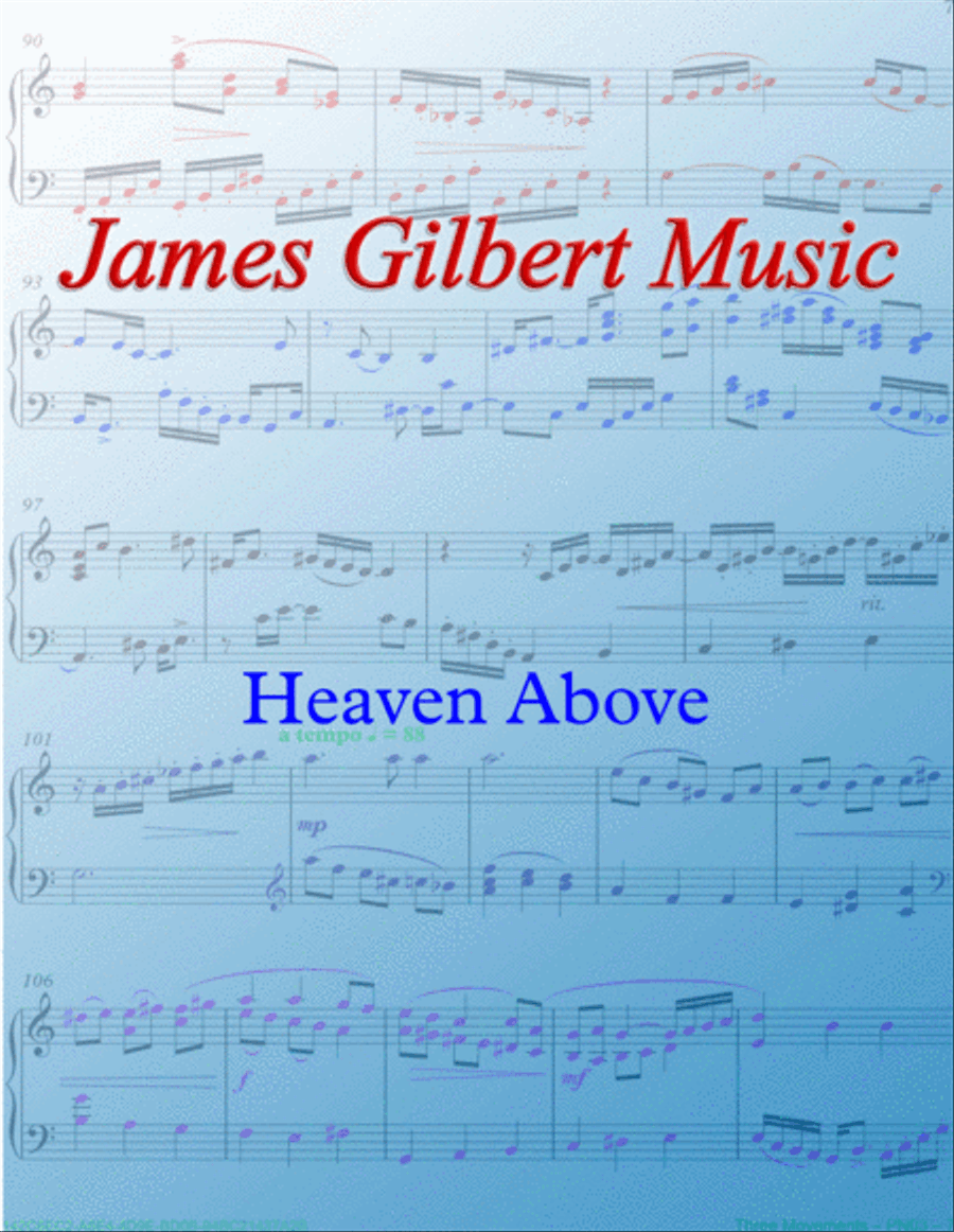 Heaven Above Piano Solo scores gallery preview page 1