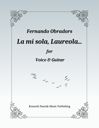 Book cover for La mi sola, Laureola (for Voice and Guitar)