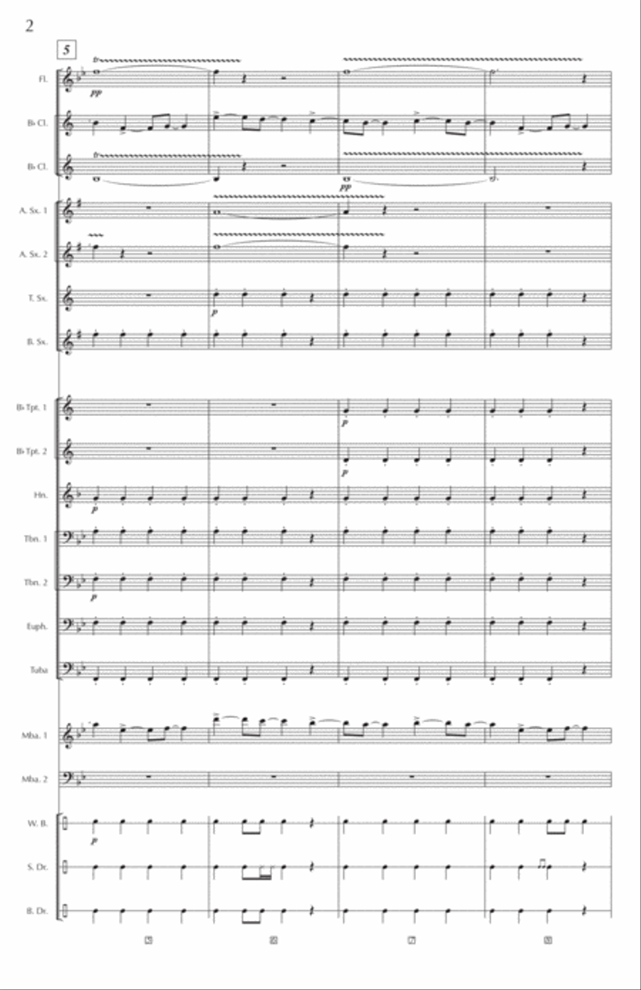 Rhythmix for middle school concert band (SCORE AND PARTS) Concert Band scores gallery preview page 6