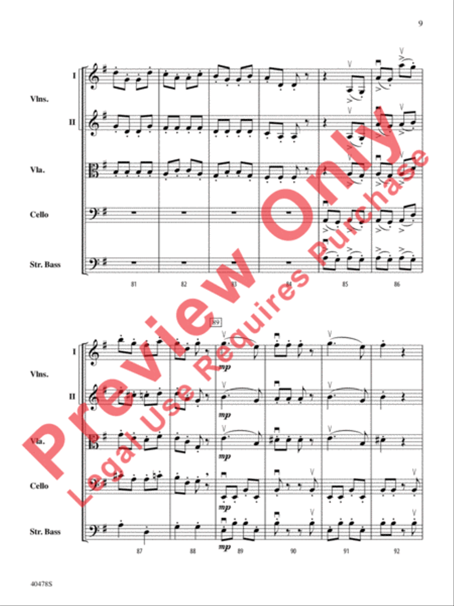 Coney Island Romp String Orchestra scores gallery preview page 10
