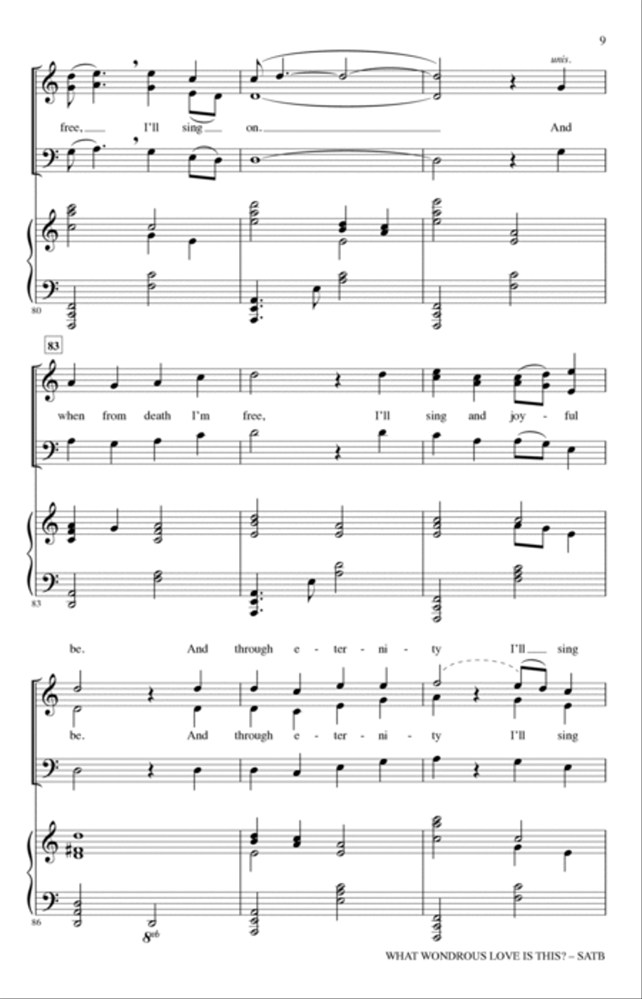 What Wondrous Love Is This? (arr. Heather Sorenson) 4-Part scores gallery preview page 8