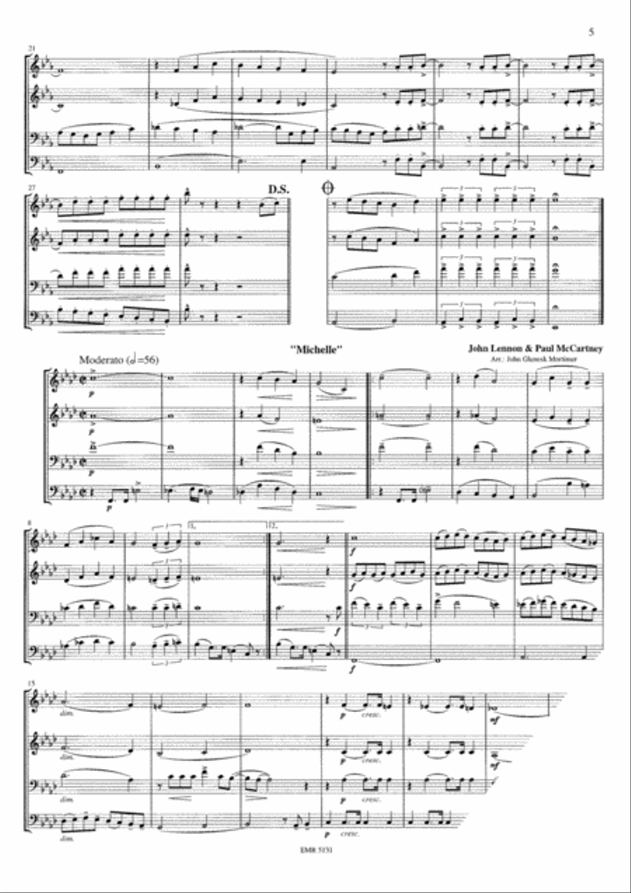 The Beatles Volume 1 Brass Quartet scores gallery preview page 10