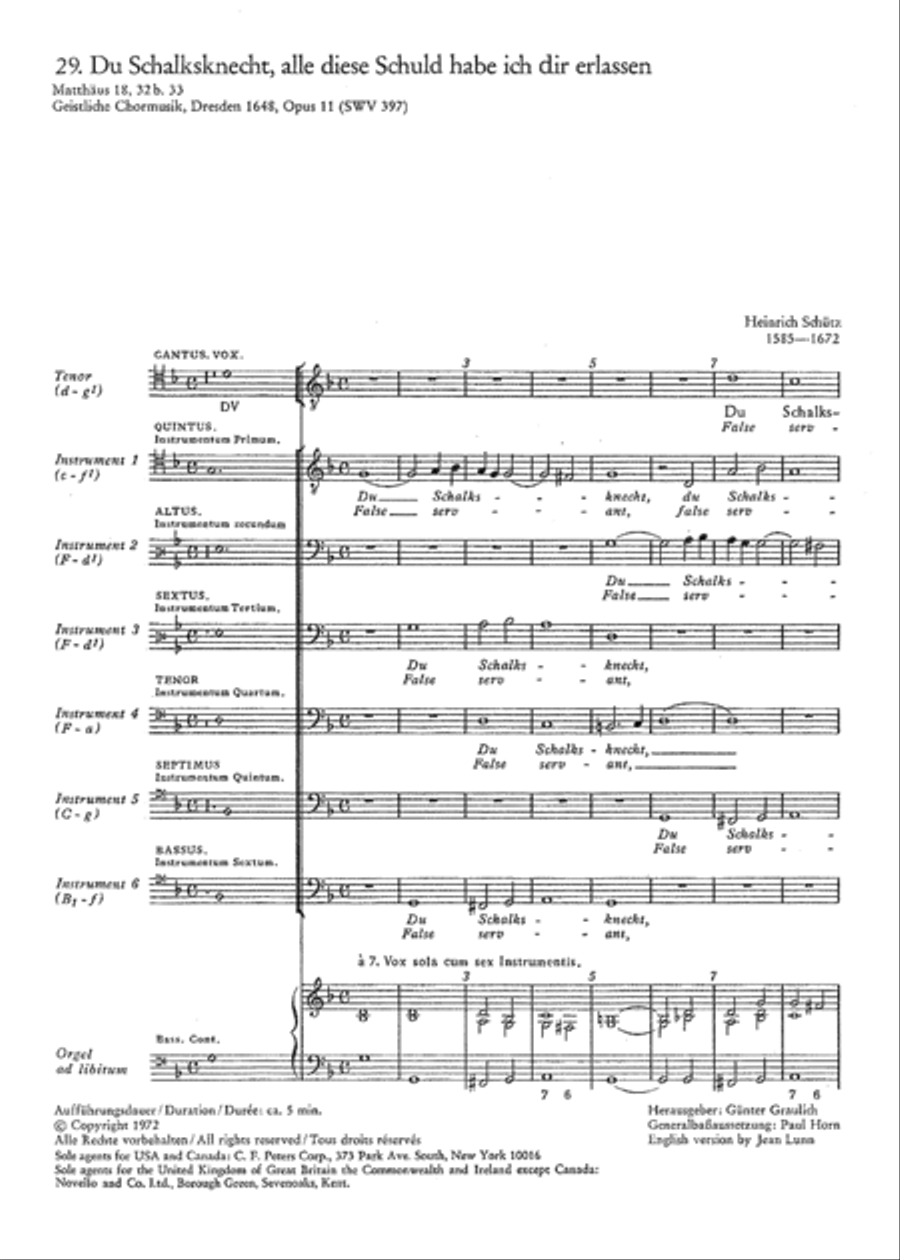 False servant (Du Schalksknecht) Men's Choir scores gallery preview page 1
