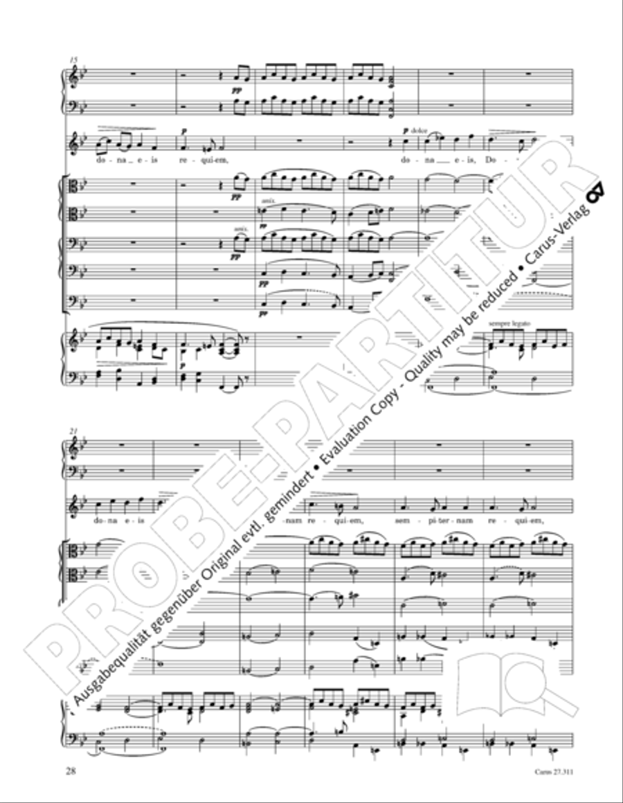 Requiem - church version (Requiem. Fassung mit kleinem Orchester) 4-Part scores gallery preview page 44
