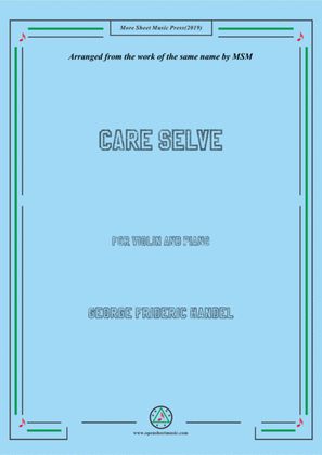 Book cover for Handel-Care selve,for Violin and Piano