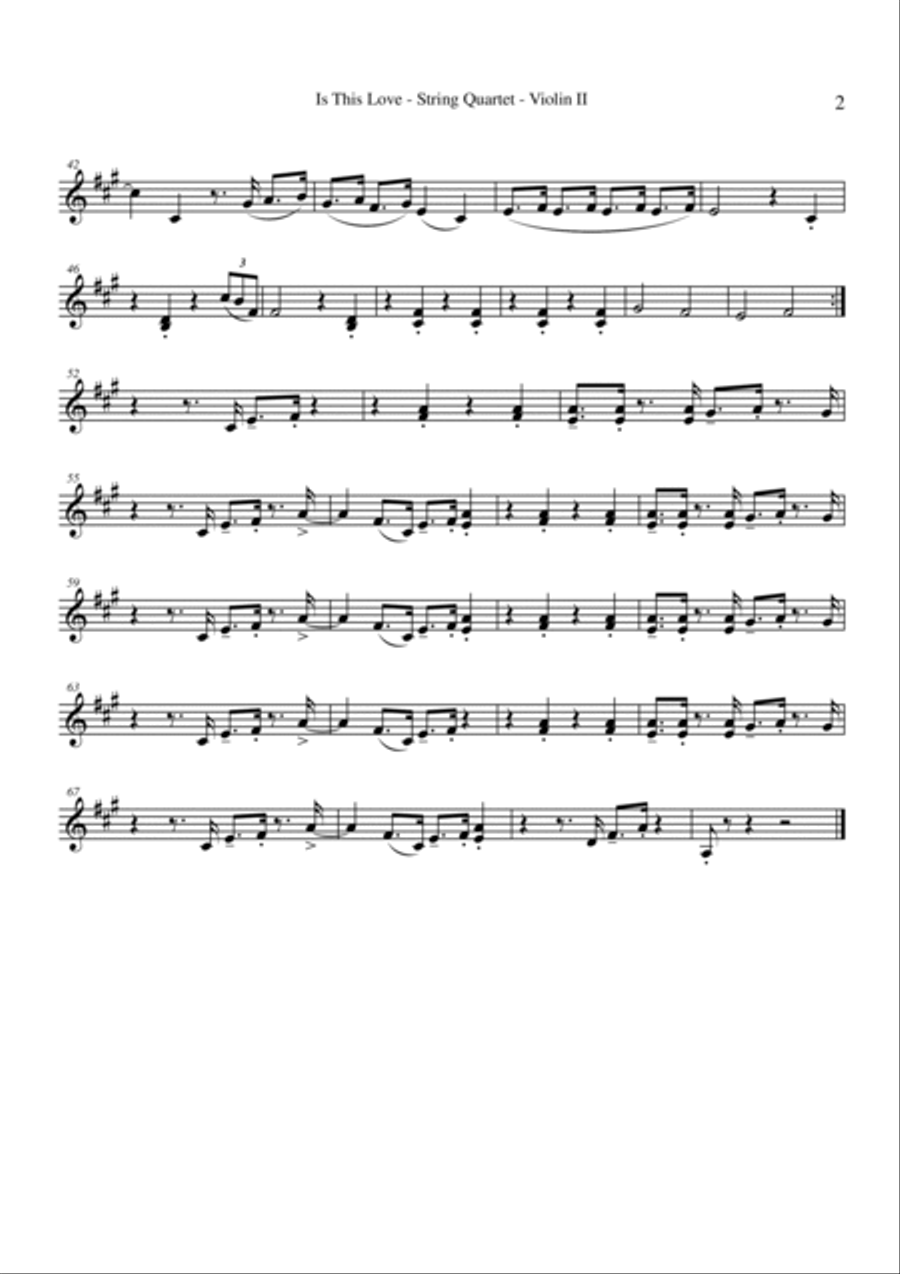 Is This Love String Quartet scores gallery preview page 4