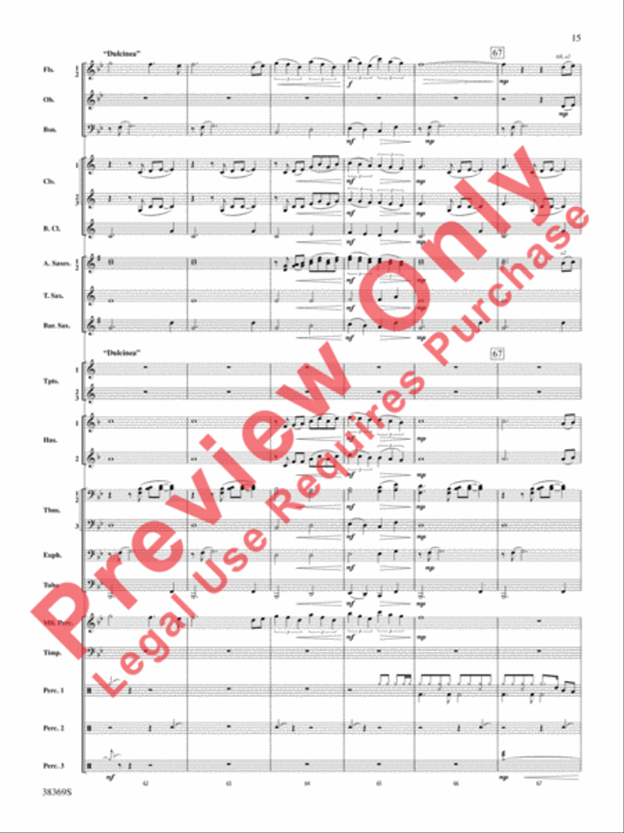 Man of La Mancha Concert Band scores gallery preview page 16