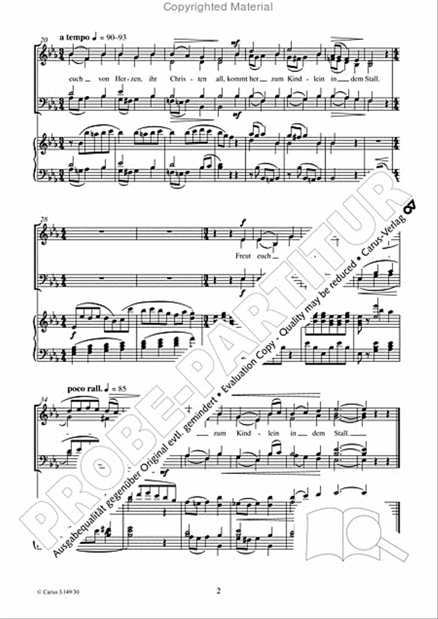 Der Heiland ist geboren Der Heiland ist geboren 4-Part scores gallery preview page 3