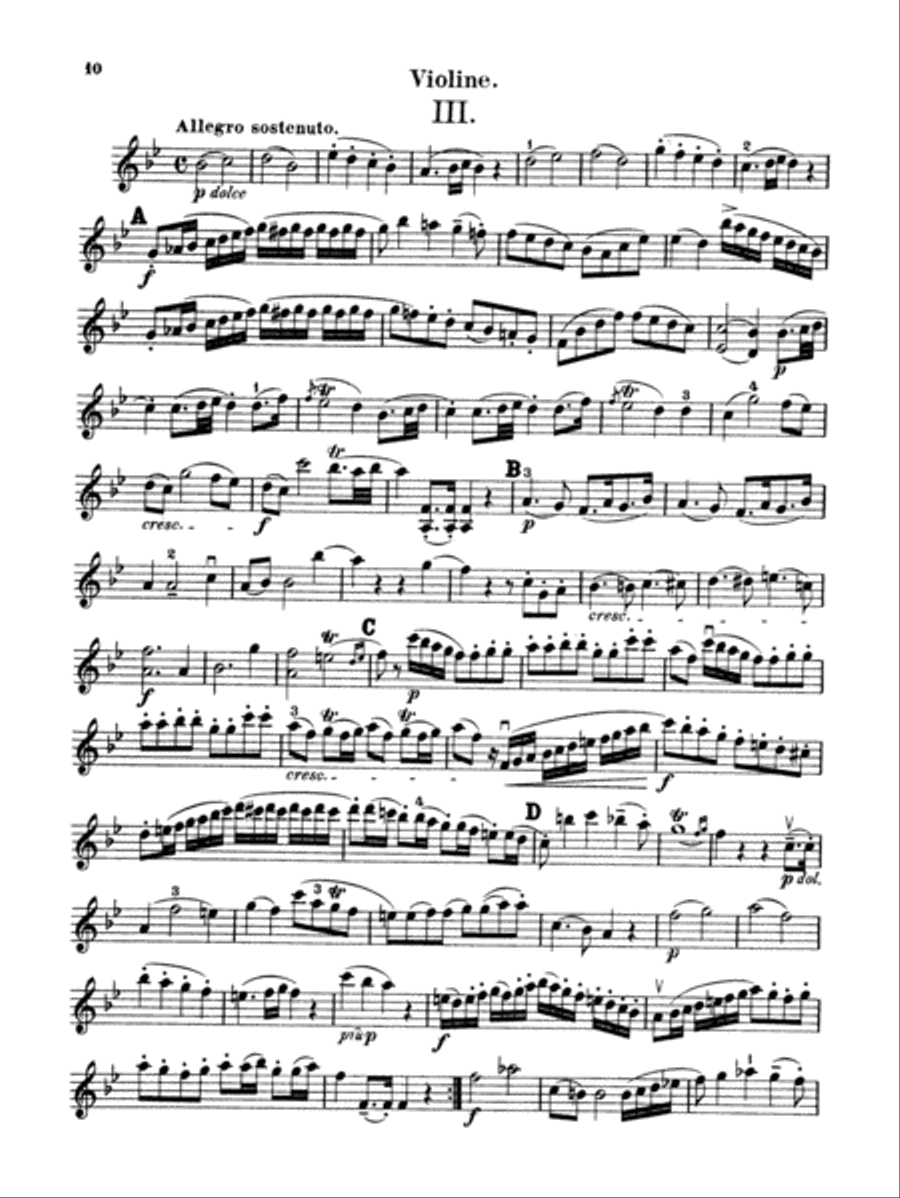 Beethoven: Three Duets for Violin and Cello - Duet 3 String Duet scores gallery preview page 1