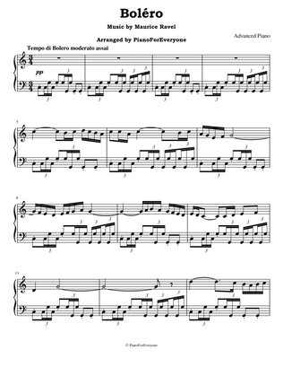 Boléro - Ravel (Advanced Piano)